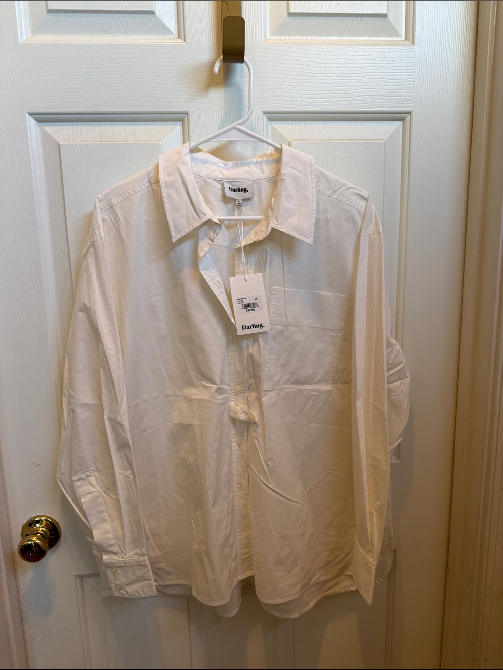 Darling Women's White Casual Button-Down Shirt